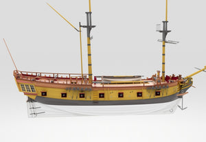 Great Lakes Snow HMS Ontario 1780 - 1:48 scale - includes pre-sewn sails.