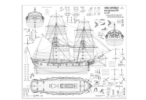 Great Lakes Snow HMS Ontario 1780 - 1:48 scale