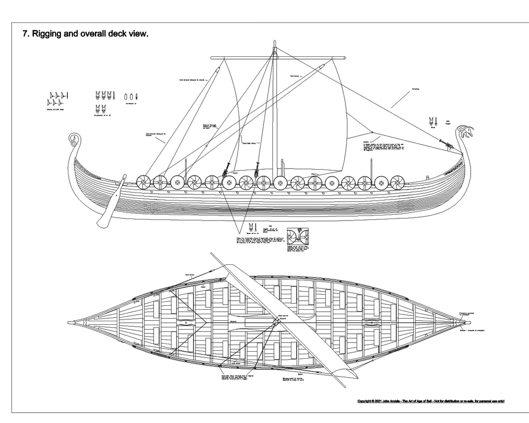Viking Longship/Drakkar Model Plan 7