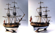 Load image into Gallery viewer, Great Lakes Snow HMS Ontario 1780  - 1:48 scale - Includes 3D-printed bow &amp; stern elements and pre-sewn sails.

