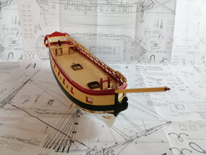 Great Lakes Snow HMS Ontario 1780  - 1:48 scale - Includes 3D-printed bow & stern elements and pre-sewn sails.